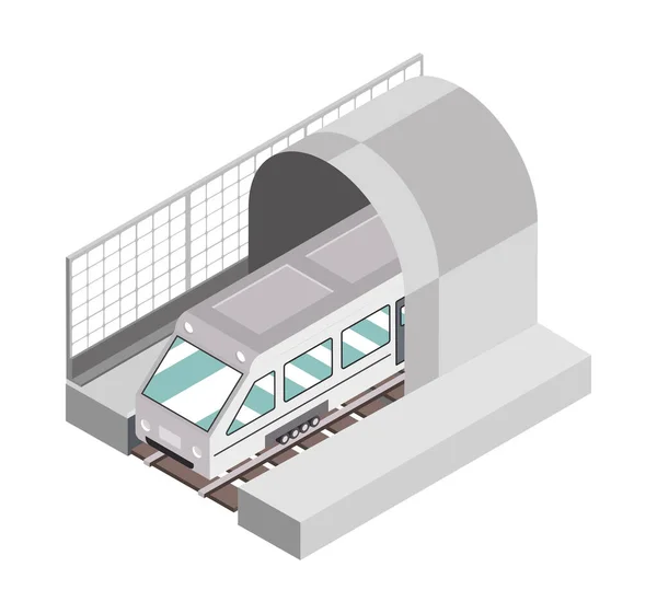 Metro in het station — Stockvector