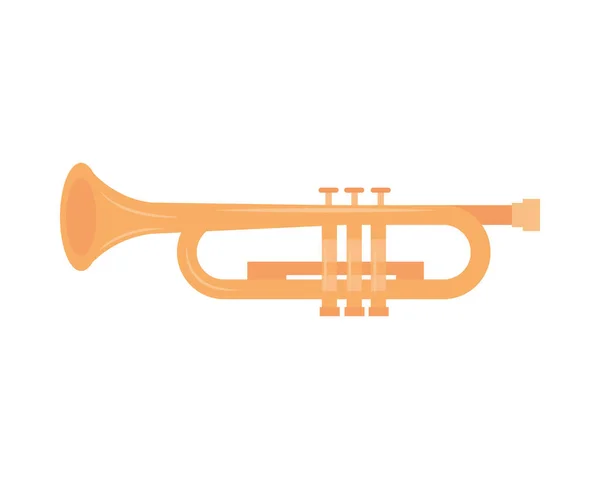 Trompeta instrumento de música — Vector de stock