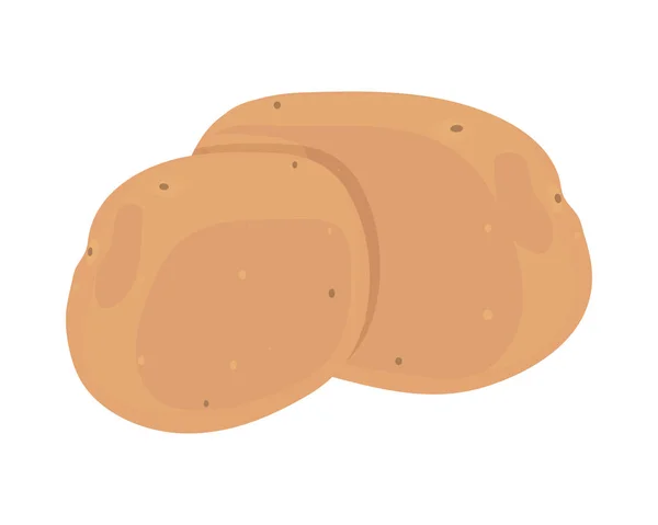 Icono de patatas plana — Vector de stock