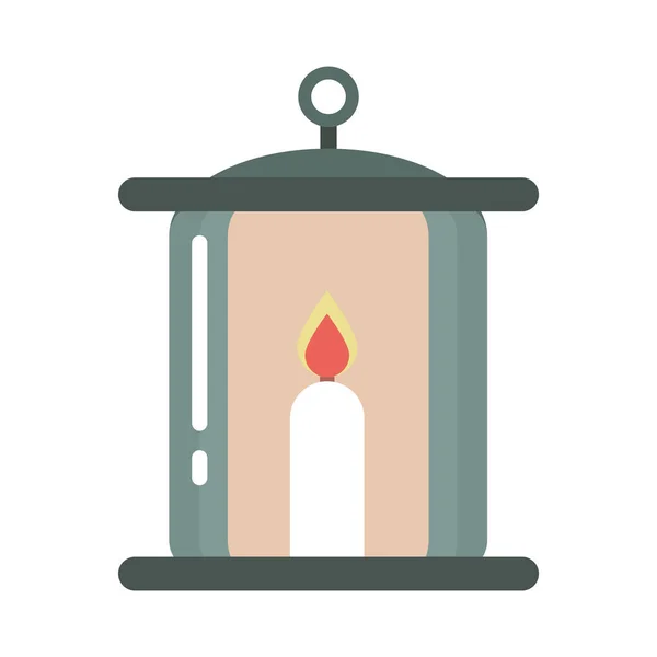 Lantern with candle — Stock Vector