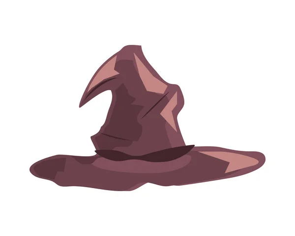 Icono del sombrero de bruja — Vector de stock