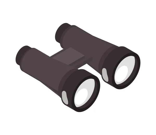 Binoculares icono isométrico — Vector de stock