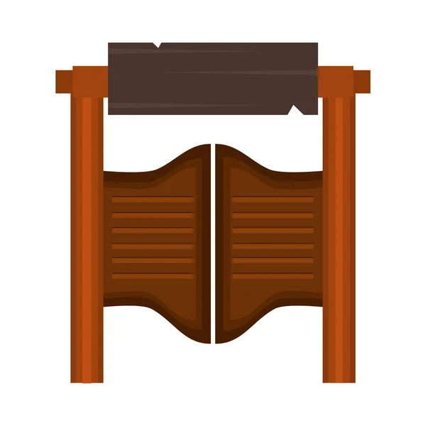 Porte de taverne en bois — Image vectorielle
