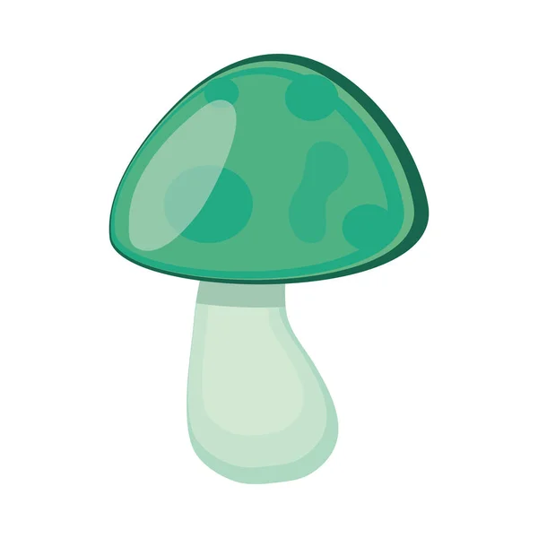 Groene paddenstoel cartoon — Stockvector