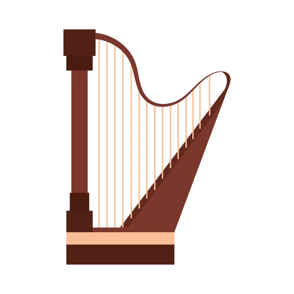 Harpe instrument de musique — Image vectorielle