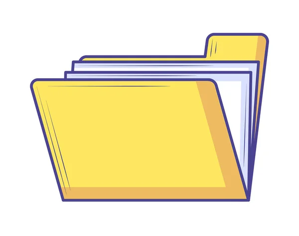 Icono de archivo de carpeta — Vector de stock