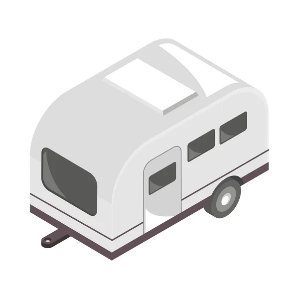 Camping pictogramă remorcă — Vector de stoc