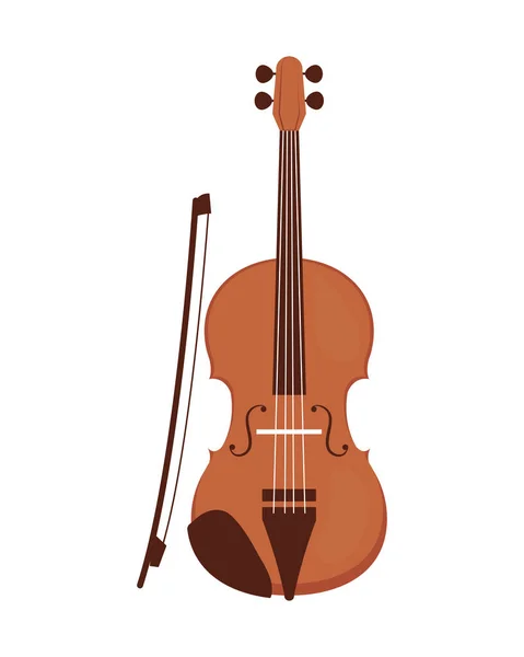 Instrumento de música violino — Vetor de Stock