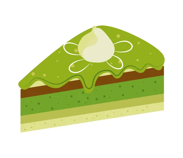 Matcha茶蛋糕 — 图库矢量图片