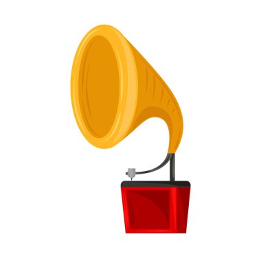 Gramofon düz simgesi