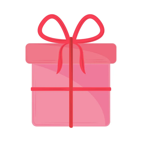Růžová dárková krabice — Stockový vektor