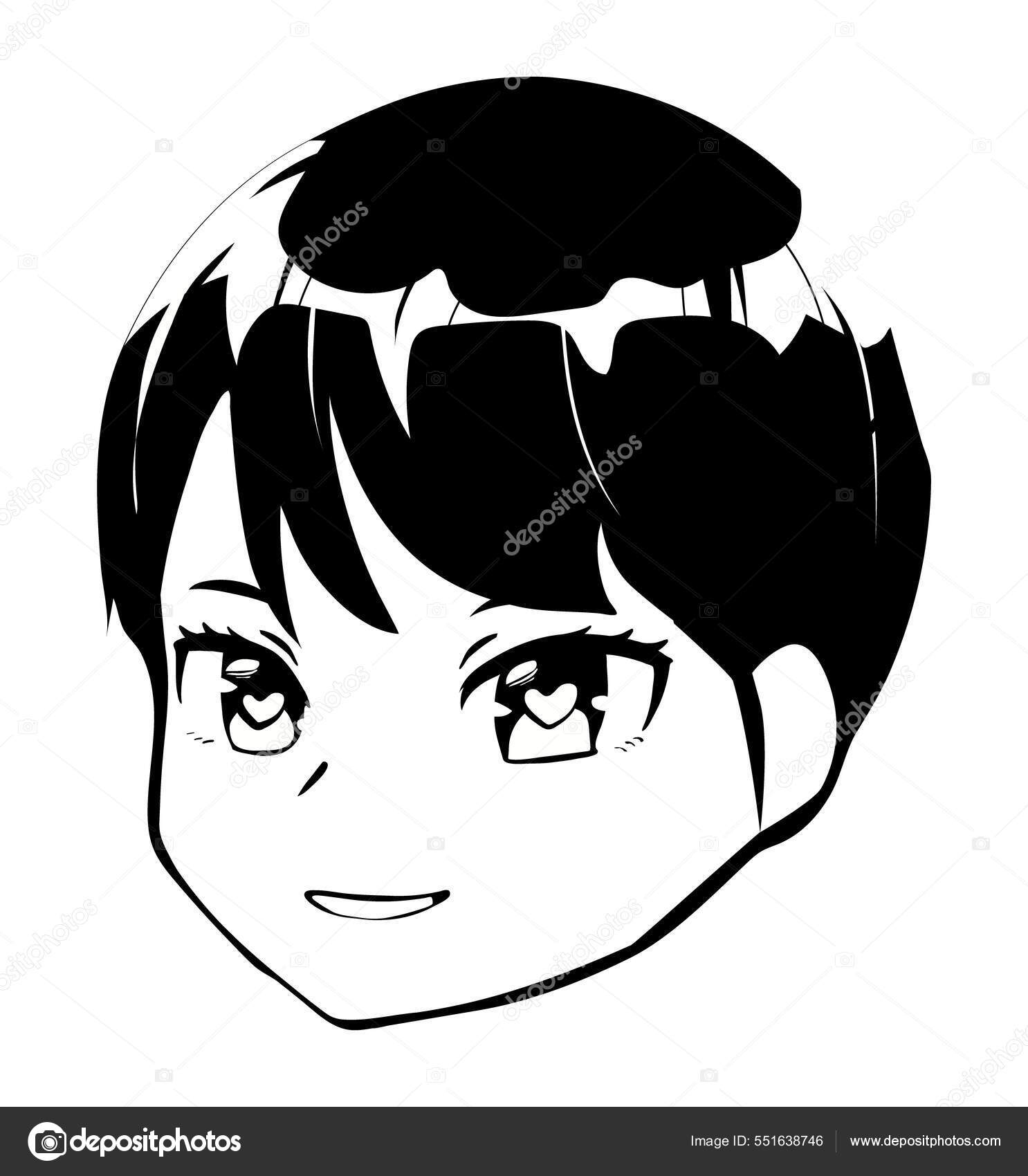 Anime rosto menina imagem vetorial de stockgiu© 551638746