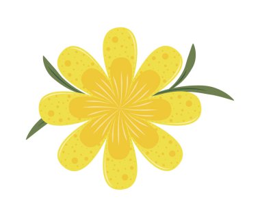 Şirin çiçek ve yaprak