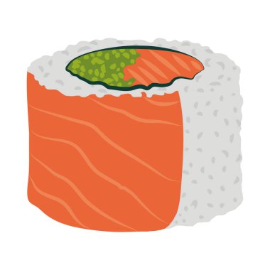 Suşi taze yemek.