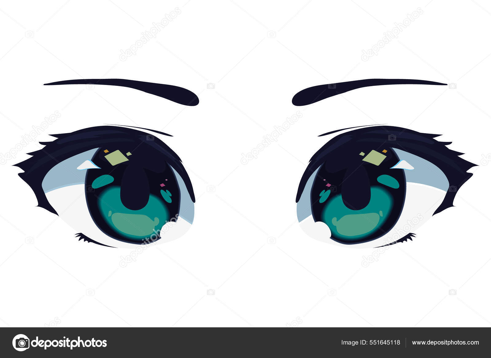 Vetores de Olhos De Anime Olhos Vermelhos Em Fundo Preto E Branco