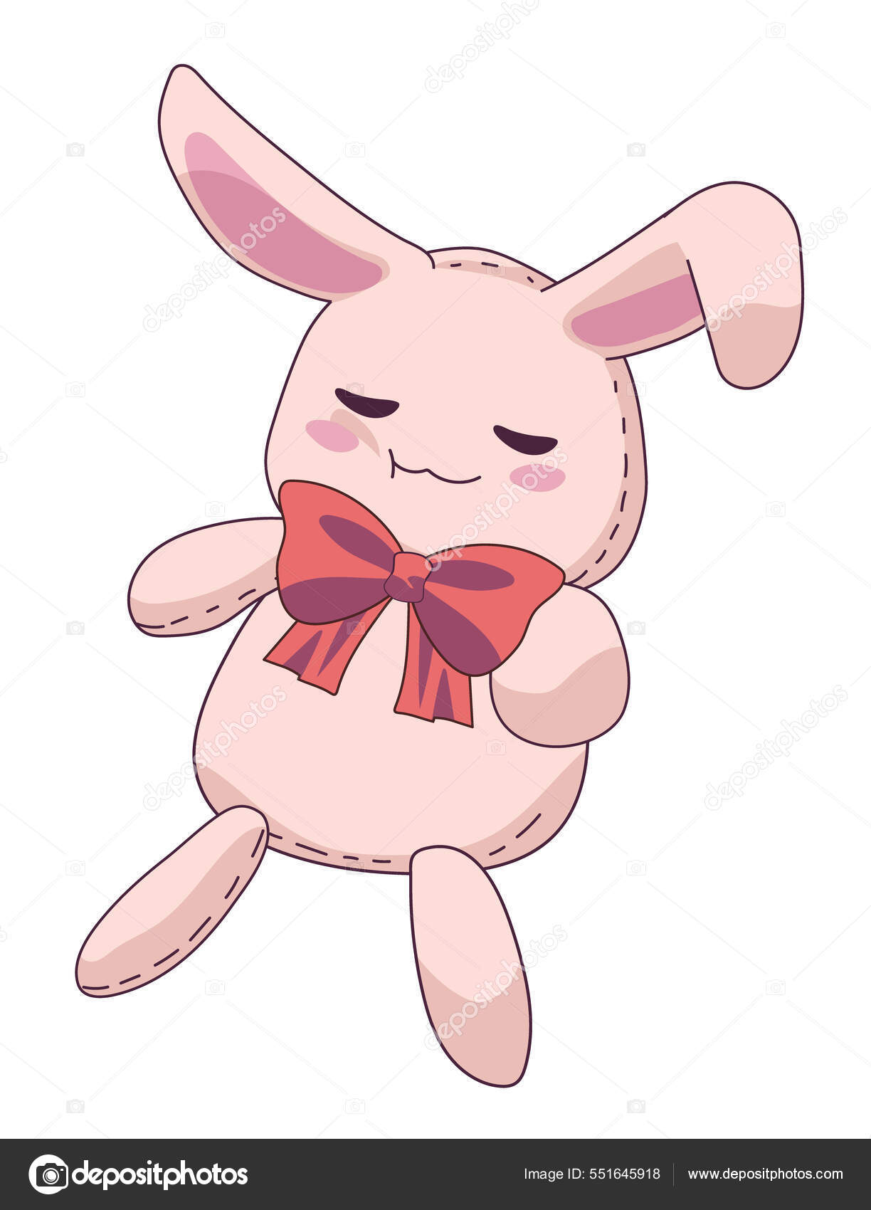 Cute rabbit toy Stock Vector by ©stockgiu 551645918