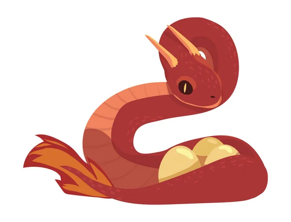 ヘビの神話上の生き物 — ストックベクタ
