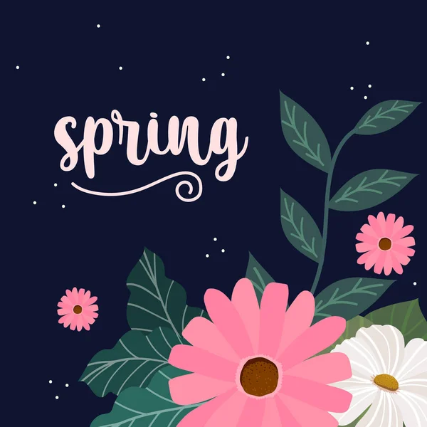 Bandiera fiore primavera — Vettoriale Stock