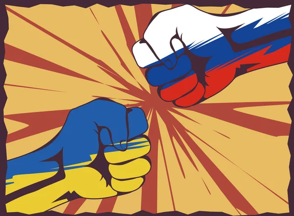 Guerra entre Ucrania y Rusia — Archivo Imágenes Vectoriales