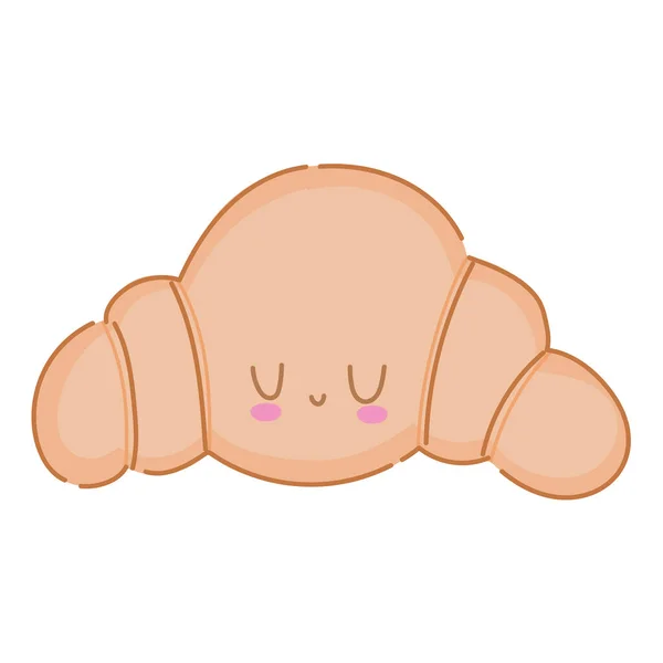 Kawaii甜点羊角面包 — 图库矢量图片