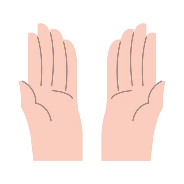 Руки молятся жестом — стоковый вектор