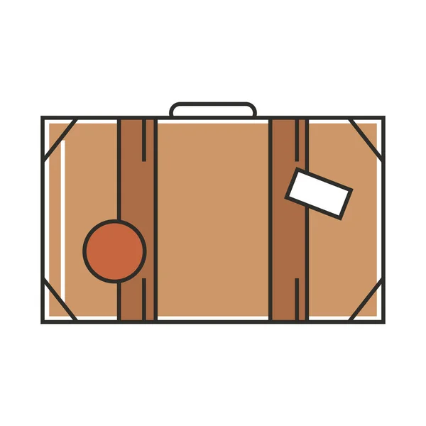 Vintage suitcase icon — Stock Vector
