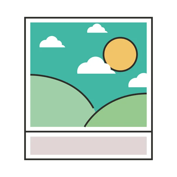 Picture landscape icon — Stock Vector