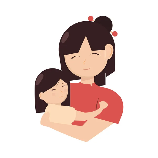 Mother with daughter — Stock Vector