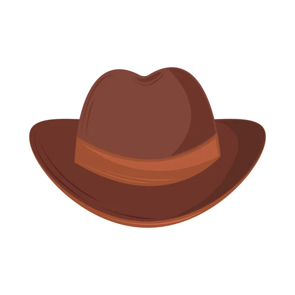 Kahverengi erkek şapkası — Stok Vektör