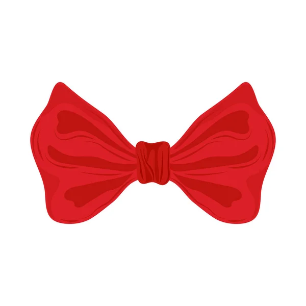 赤い弓のネクタイ — ストックベクタ