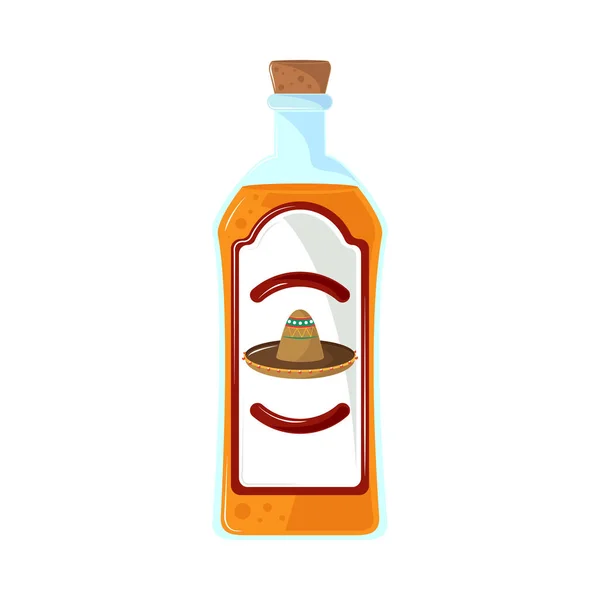 Bouteille de tequila mexicaine — Image vectorielle