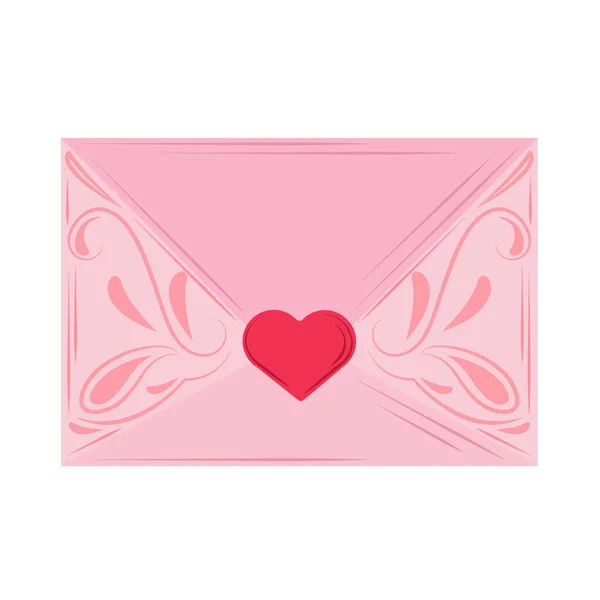 Roze envelop brief — Stockvector