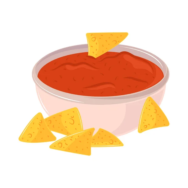 Comida mexicana de nachos — Vector de stock