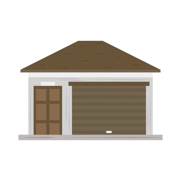 Casa con garage — Vettoriale Stock