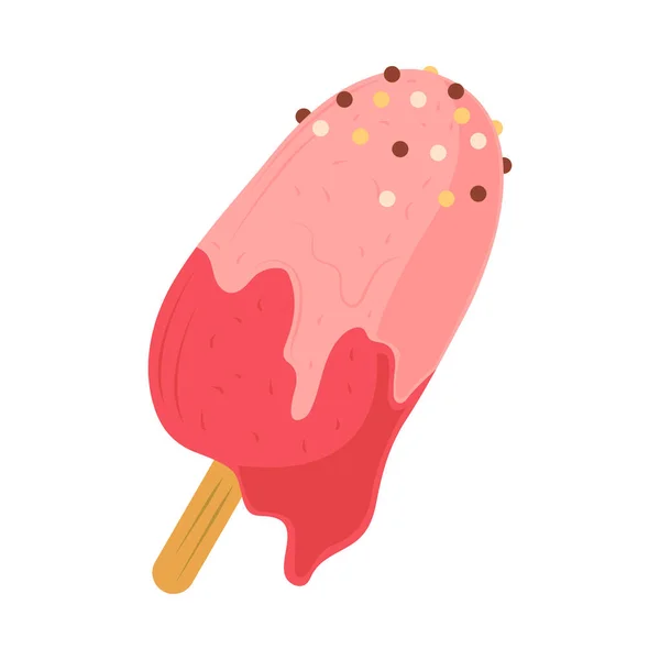 Crème glacée fondue — Image vectorielle