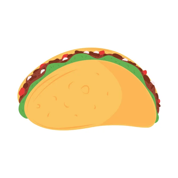 Taco fastfood — Stockvector