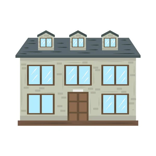 Edifício exterior ícone plano — Vetor de Stock