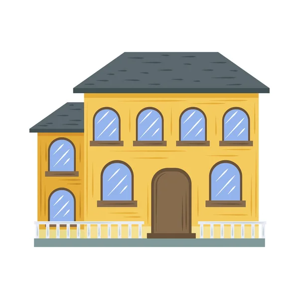 Edificio de dibujos animados residenciales — Vector de stock