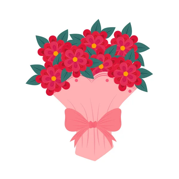 Букет цветов с луком — стоковый вектор