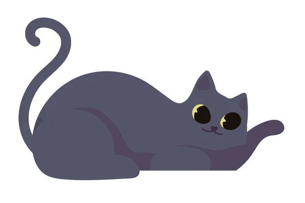 Ícone de gato cinza — Vetor de Stock