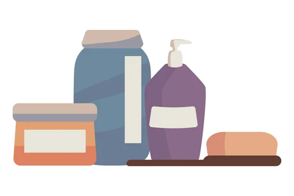 Productos cosméticos y jabón — Archivo Imágenes Vectoriales