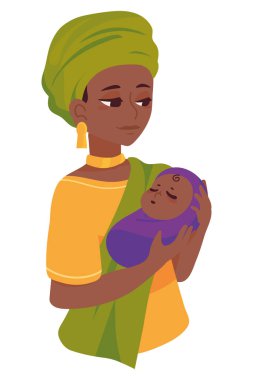 Afro-Amerikan anne ve oğlu