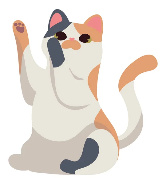 Dessin animé chat repéré — Image vectorielle