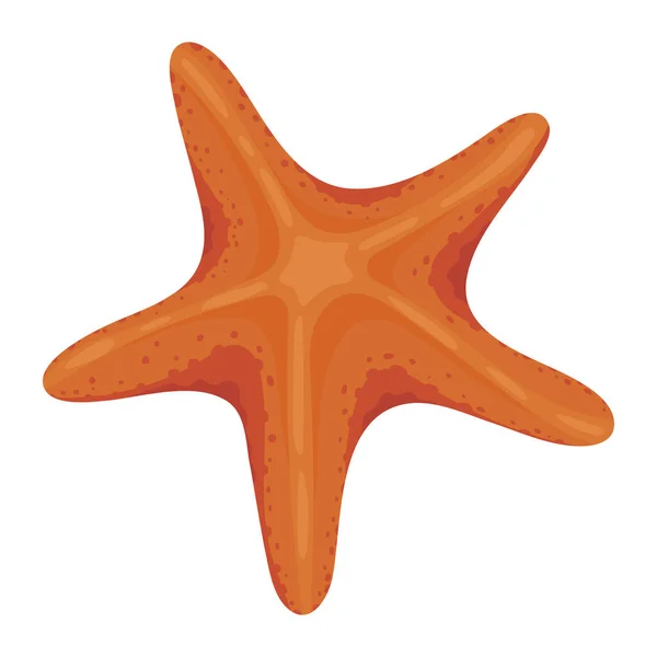 Icono estrella de mar plana — Vector de stock