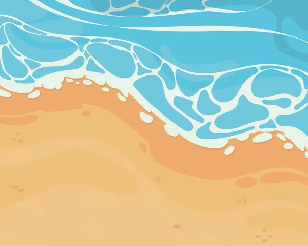 Vista al mar playa — Vector de stock