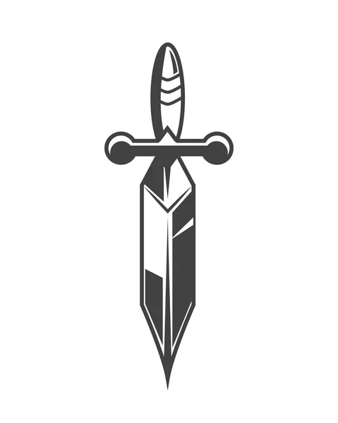 Tatuaje daga icono — Vector de stock