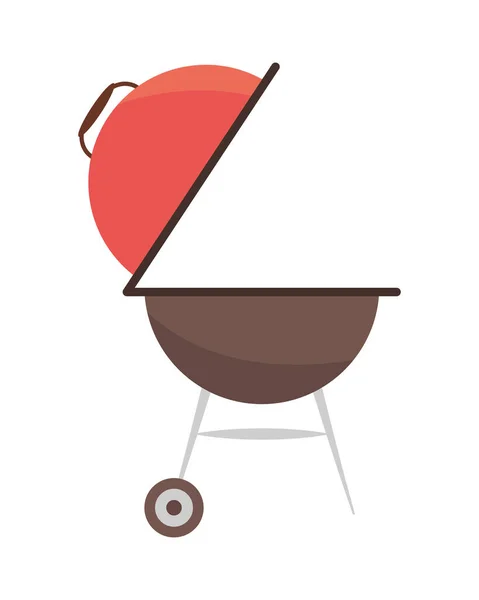 Nyitott bbq grill — Stock Vector