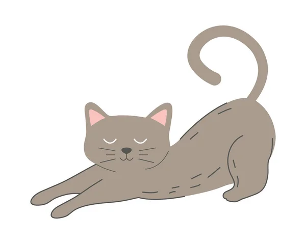 Icono plano gato — Vector de stock