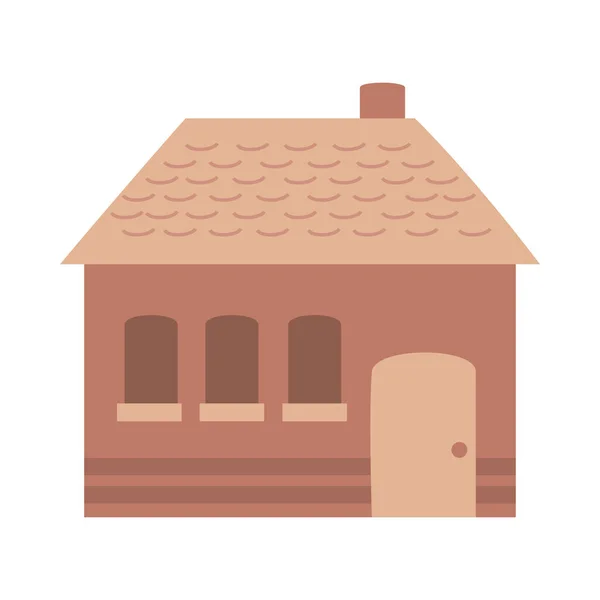 Casa vista frontal — Vector de stock