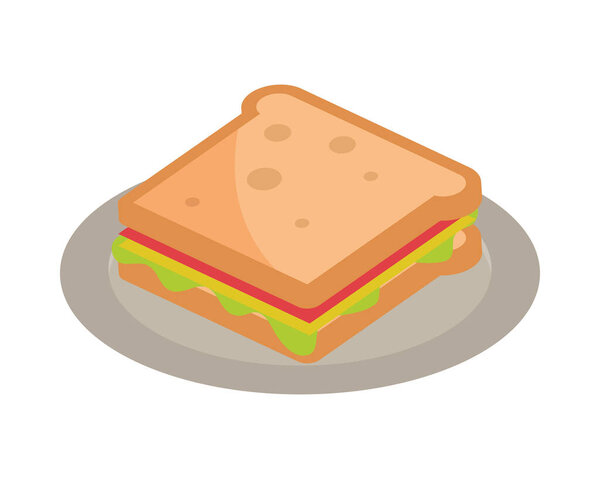 sandwich in dish